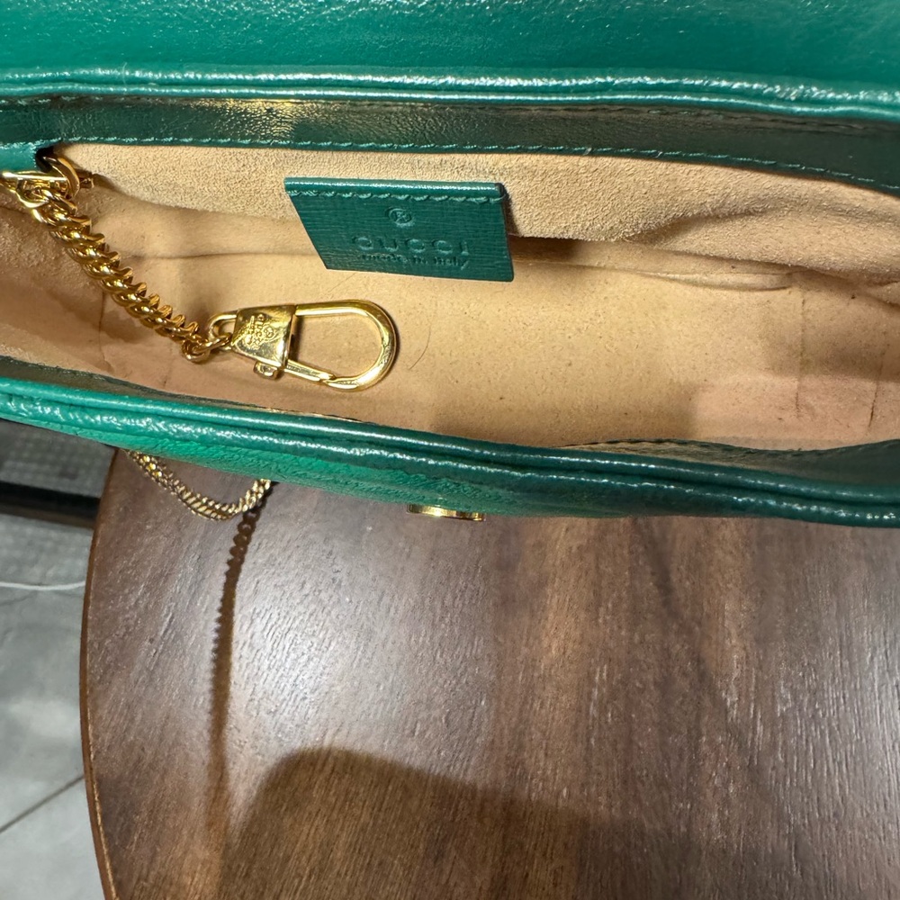Gucci Marmont Emerald green Quilted Mini Bag - Picture 2 of 7